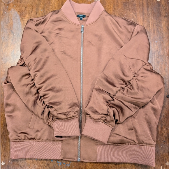 Express Jackets & Blazers - Express Women's Tan Bomber Jacket